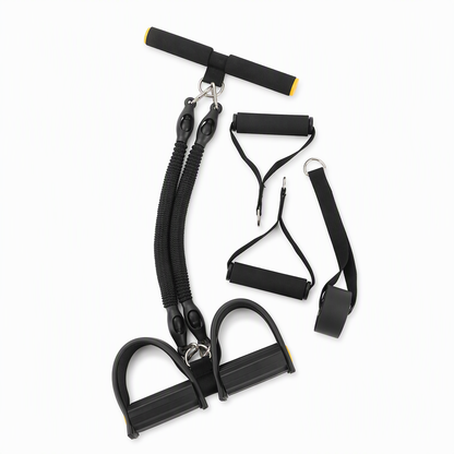 Multifunktionales pedalbetriebenes Widerstandsband, elastisches Zugseil für Bauchübungen, Heimtraining, Yoga und Pilates-Fitness für Männer und Frauen