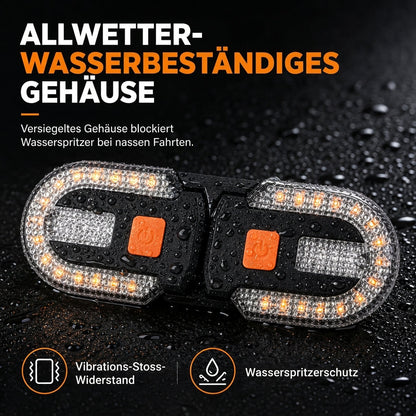 USB wiederaufladbares Fahrrad-Blinkschlusslicht mit kabelloser Fernbedienung, abnehmbares Fahrrad-Warnlicht für nächtliches Fahren