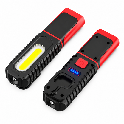 Helle aufladbare LED-Arbeitsleuchte mit Magnetfuß – tragbare Inspektionslampe für Autoreparatur und Marktbeleuchtung-Gcom